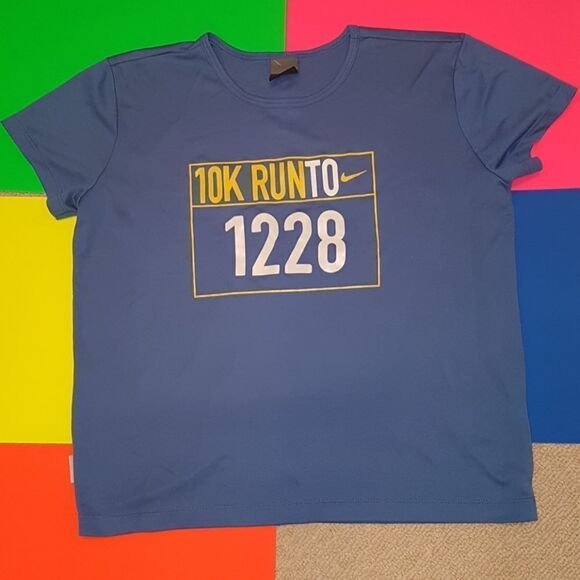 3/$20 Nike DRI FIT blue top sz large - Picture 1 of 8